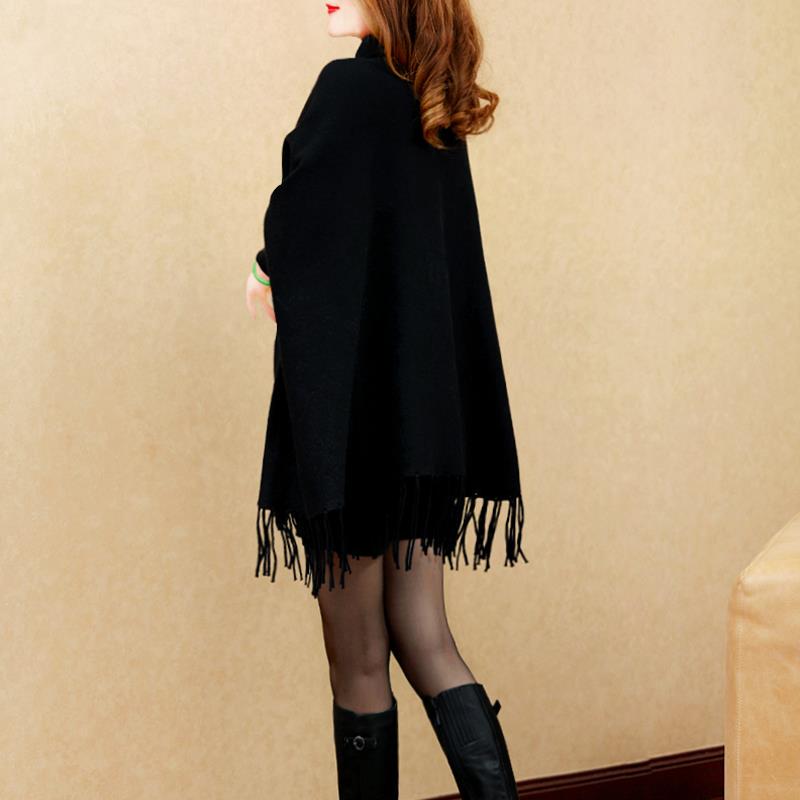 2020 хорошее качество, осенне-зимняя новая накидка с бахромой, вязаная куртка большого размера, свободная тонкая модная вязаная накидка, шаль
