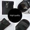 Protector Bag for Car for Key Fob Leather Car for Key Signal Blocking Pouch for Case for Car Security Anti-Theft Black R