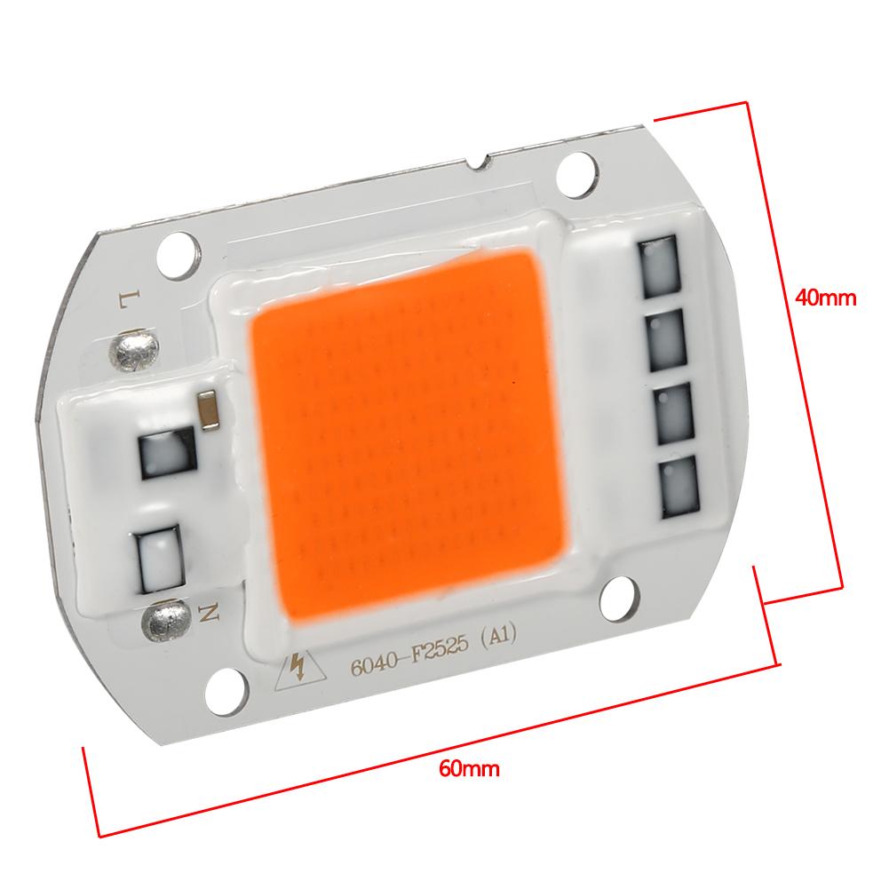 1 шт. 50 Вт полный спектр теплый/белый светодиод COB чип Grow Light лампа для роста растений сад гидропонное растение