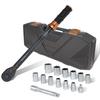 DURAXION 1/2-inch Torque Wrench Set, 15-Piece Set, Preset, 12.7 Mm Drive, 20-220 N.m, for Car Tire Changes, Motorcycles, Automobiles, Engines, and Mac