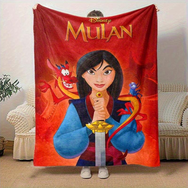 1pc, Disney Mulan Home Decorative Throw Blanket Soft Coverlet for Couch, Bed, Car, Travel, Camping, Office Nap, Gift Idea