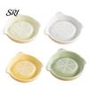 Snack Tray Ceramic Garlic Grater with Natural Glaze Multi-Function Ginger Food Mincer Decorative Kitchen Dishwasher Safe Compact Tool for Puree Paste