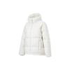 Solid Color Anti-Static Hooded Down Jacket Women Outerwear Champagne-White AYMT090-1