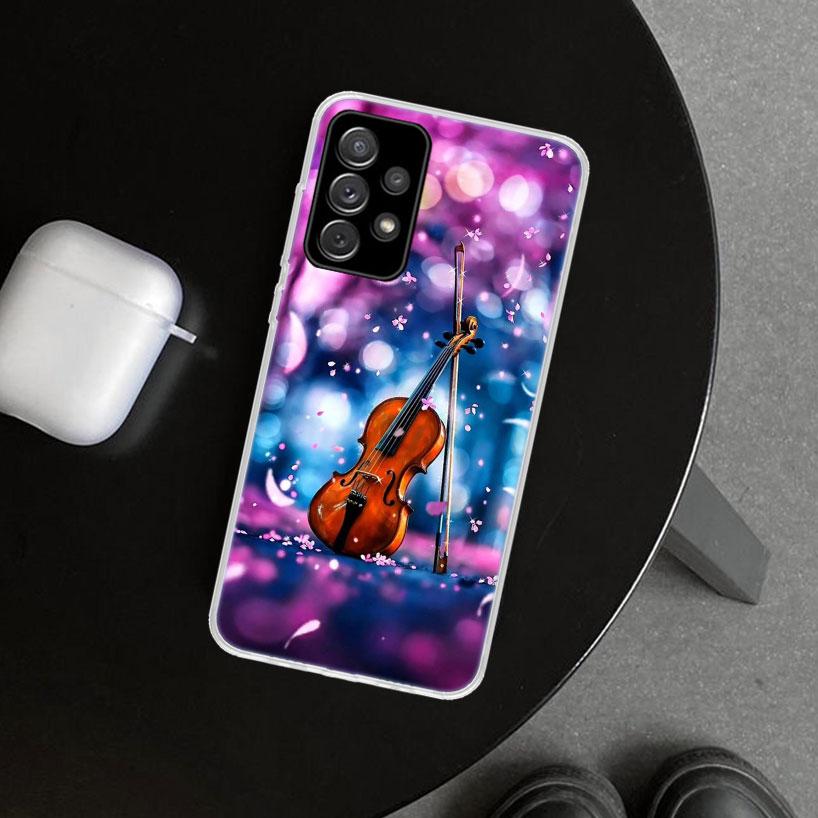 Music Violin Phone Case for Samsung Galaxy A17 A16 A26 A36 A56 A57 A37 A15 A25 A35 A55 A14 A24 A34 A54 A13 A23 A33 A53 Galaxy A1