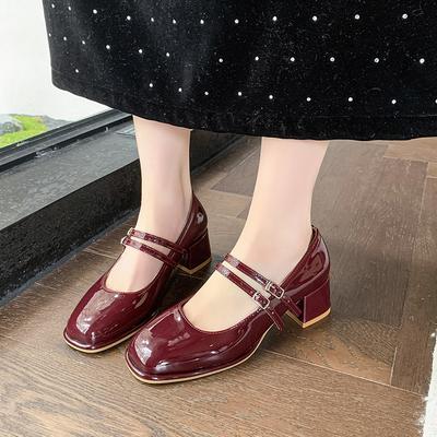 Кожаные туфли на высоком каблуке с мелким вырезом, сексуальные туфли-лодочки, женские сандалии Мэри Джейн, весна 2025, кроссдрессеры, бежевые, африканский блок