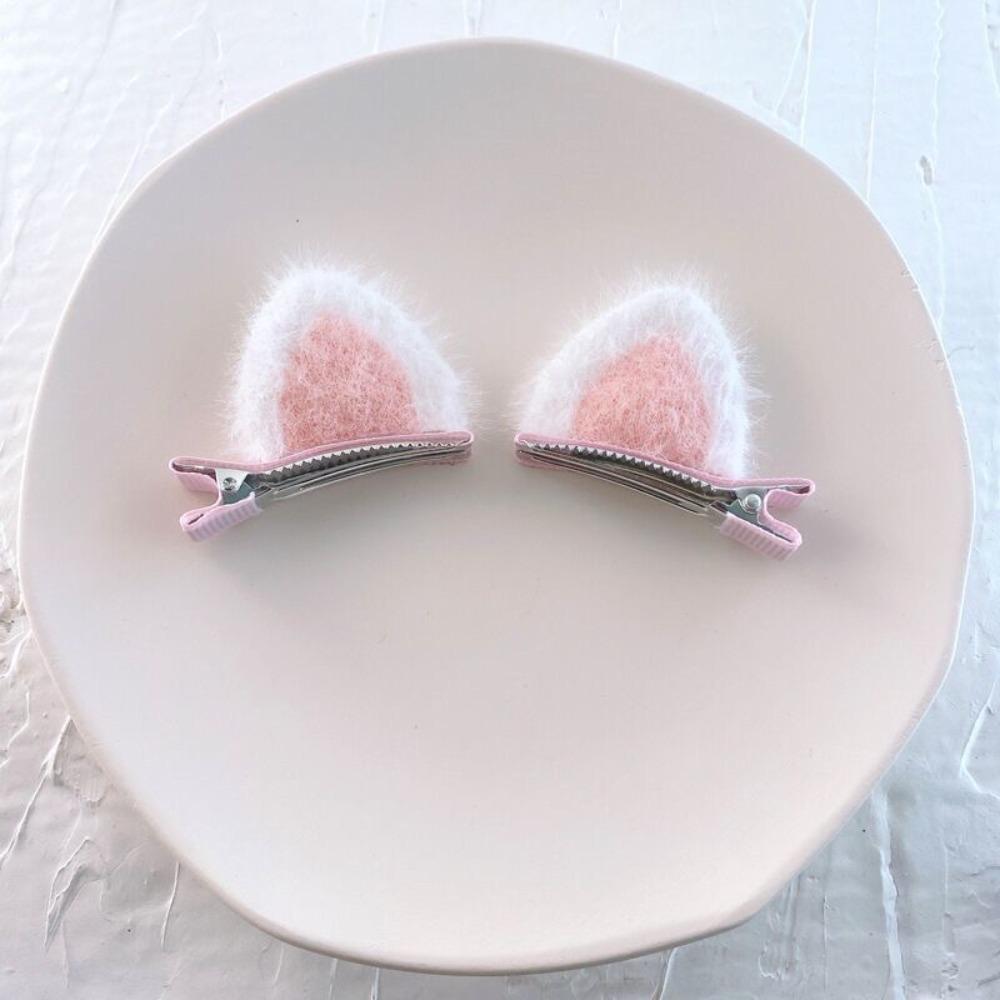 5 Pairs Soft Texture Rabbit Ears Hair Pin 3D Design 3D Hair Pin Hair Accessories For Children