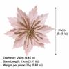 DIY Artificial Poinsettia Flower 24CM Sequins Flower Christmas Glitter Flower  Christmas Decor