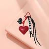 English Letter Braided Rope Car Keyrings PU Love Rope Bag Charm  Kids Gifts