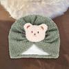 Children Hat Cartoon Bear Design Comfortable Elastic Fit Knitting Hat All-Round Thermal Protection Winter Baby Hat