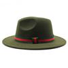 Big Eave Hat Fashion Flat Top Hat Men'S And Women'S Woolen Jazz Hat