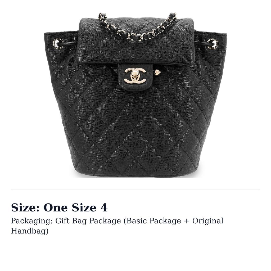 CHANEL Small 23S Grained Calfskin Backpack Black AS4058 AS4058-B10876-94305