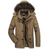 Winter Jacket Men's Plus Size Cotton Padded Warm Parka Coat Casual  Hooded Fleece Long Male Jacket Windbreaker