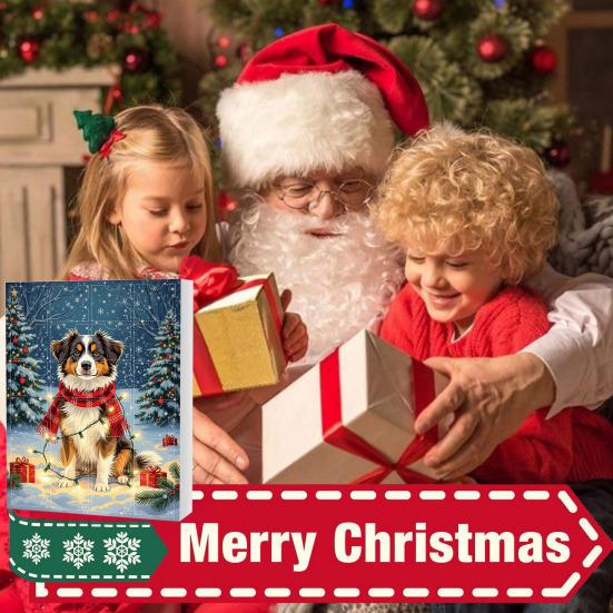 Dog Advent Calendar 2025 24 Days Christmas Countdown with 24 Pcs Acrylic Dog Ornaments Holiday Gifts for Dog Lovers