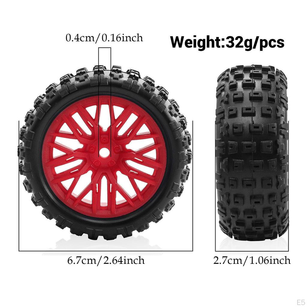 4 шт. Шины для радиоуправляемой машины 1/18, Запасные части, Модификация, Высокопроизводительные сборочные детали для апгрейда