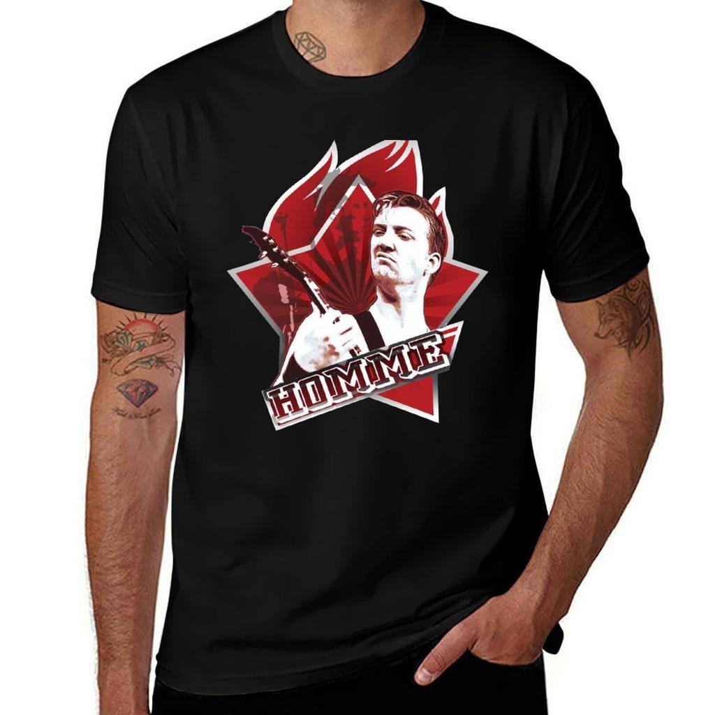 (JOSH) HOMME T-Shirt Retro Print Casual Top