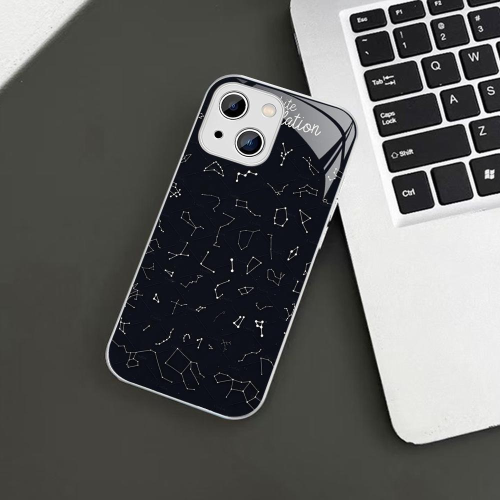 Чехол для телефона с рисунком Двенадцати Созвездий для iPhone 14 13 12 Mini 11 Pro XS Max X XR 14 Plus, Закаленное Стекло