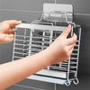 Wall-Mounted Stainless Steel Chopsticks Cage Hollow Drain Cutlery Holder with Hooks Spoon Fork Tableware Rack Kitchen Organizer