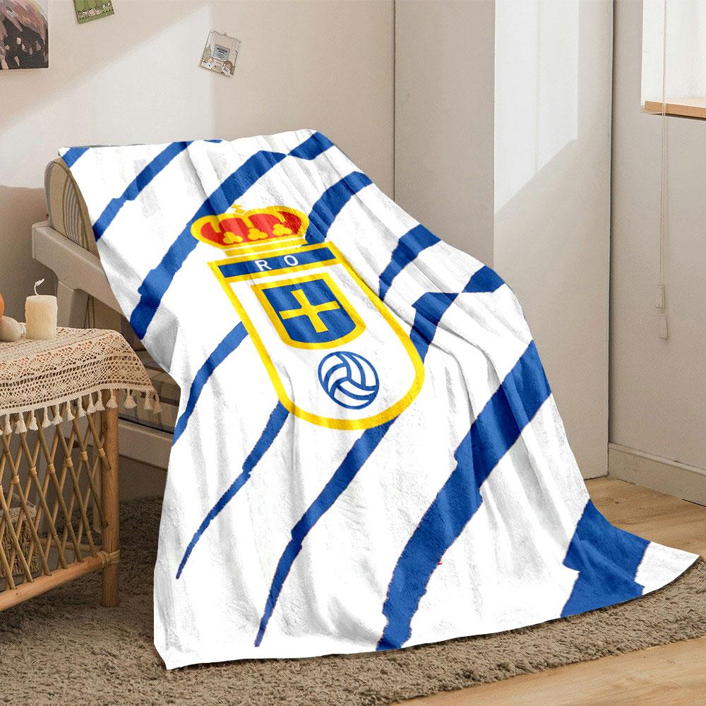 Blue Stripes with Crown Emblem Design print blanket soft and cozy perfect for the living room bed sofa or a nap,gift