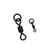 Bimoo 10 Pcs Anti Glare Matt Black Finish Carp Fishing Swivel Rolling Snap With Ring Snap Connector Carp Fishing Accessories