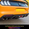 18-20 Ford Mustang Modified Quad Exhaust Rear Lip Small Body Kit Carbon Fiber Spoiler
