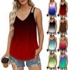Женская майка, повседневные летние топы с принтом, мода 2024, рубашки без рукавов с v-образным вырезом на тонких бретельках, сексуальные кофточки