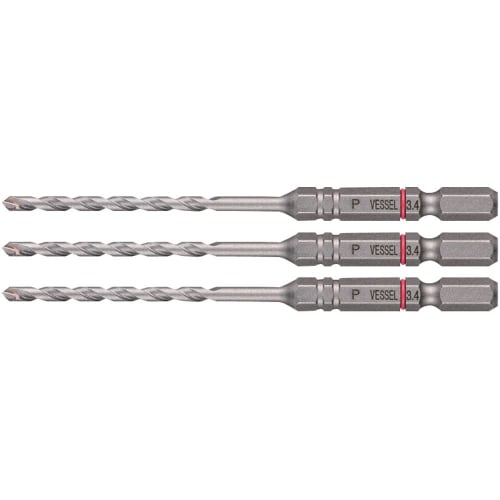 VESSEL Porcelain Tile Drill Bit 3.4mm Set of 3 APD3S-3.4