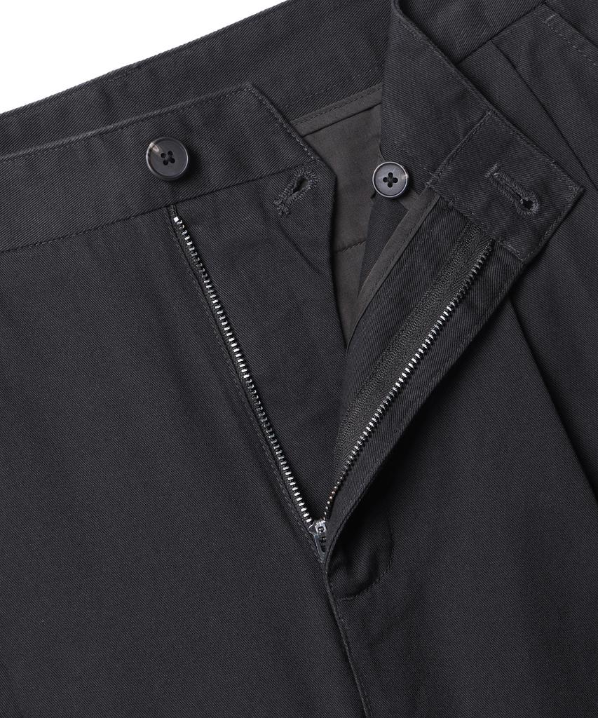 MUSINSA STANDARD Two-Tuck Wide Chino Pants [Dark Gray]
