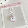 1Pcs Cute Cat Donut Keychain Pendant Keyring For Girls Backpack Charm Headphone Case Accessory Creative Friend Couple Gifts