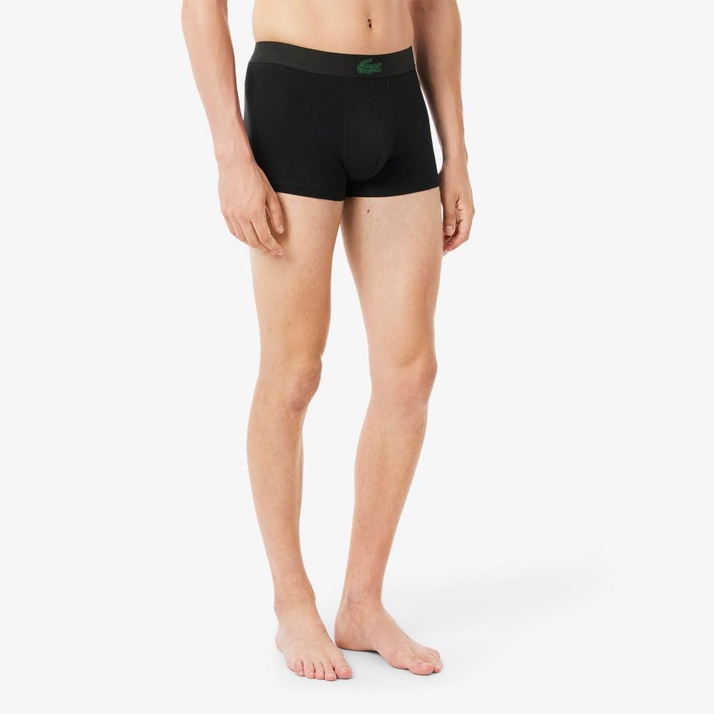 [Lacoste] Men's Black Cotton Briefs 3-Pack 5H4962-55N031