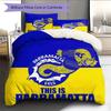 Parramatta Eels Pattern Bedding Home Decoration Birthday & Festival Gift (1 * duvet cover + 2 * pillowcase, without core)