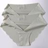 2Pcs/Set Seamless Silk Women's Panties Briefs Women Underwear Female Underpants Comfortable Silk Panty Sexy Woman Lingerie M-XL