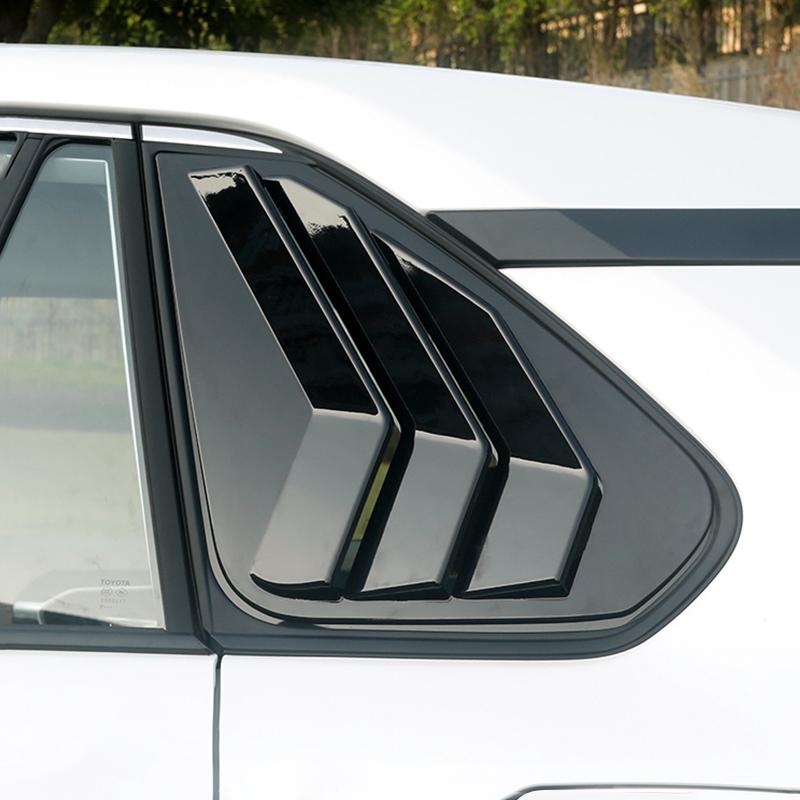 For Toyota RAV4 XA50 Hybrid 2019 2020 2021 2022 2023 2024 1Pair ABS Car Side Rear Window Louver Shutter Cover Trim Stickers