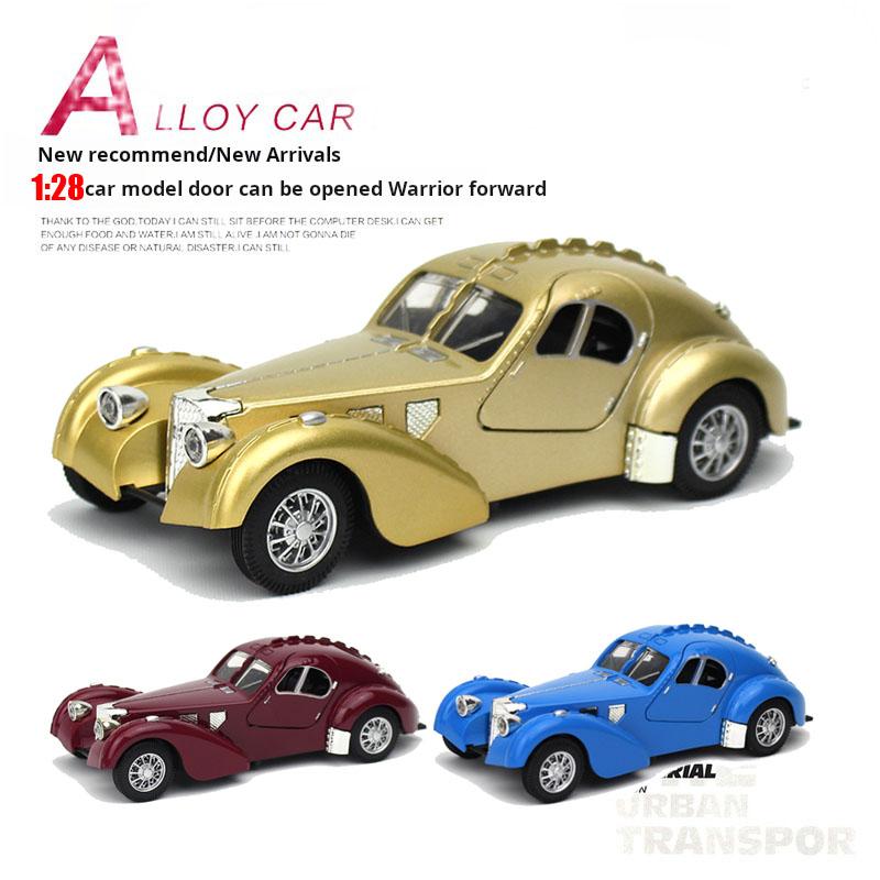 1:28 Vehicle Model Super Classic Pull Back Toy Car Educational Collection Door Open Car Model Gift Children Gift Car for Bugatti
