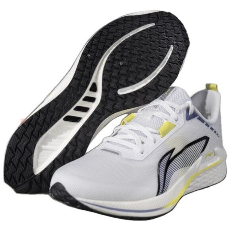 Li-Ning Минималистичные модные удобные модные нескользящие износостойкие низкие кроссовки для бега мужские кроссовки серо-желтые ARBU005-1