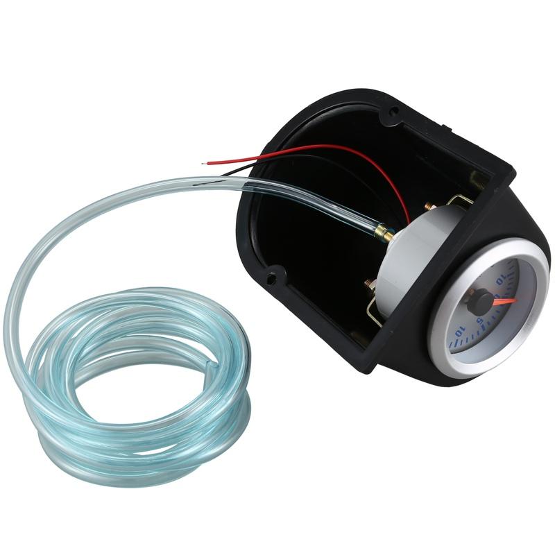 Turbo Boost / Vacuum Gauge Meter For Auto Car 2" 52Mm 0-30In.Hg / 0-20PSI Orange Light With Single Gauge Meter Pod Holder