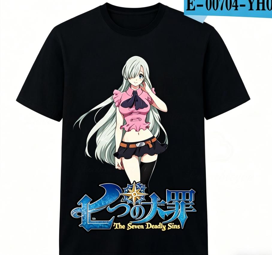 seven deadly sins merch Anime Lover T shirt Year round clothing personality Clothes Plus Size Unisex New Model Couples high quality soft