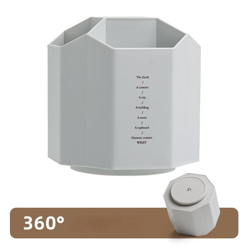 Многофункциональный вращающийся на 360 градусов держатель для ручек, креативный большой вместительный настольный ящик для хранения, органайзер для карандашей, школьные канцелярские принадлежности