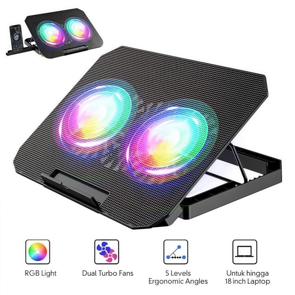 Регулируемая большая подставка-охладитель для ноутбука RGB-подставка для охлаждения ноутбука Новый кулер для ноутбука Для ноутбуков 12-17 дюймов