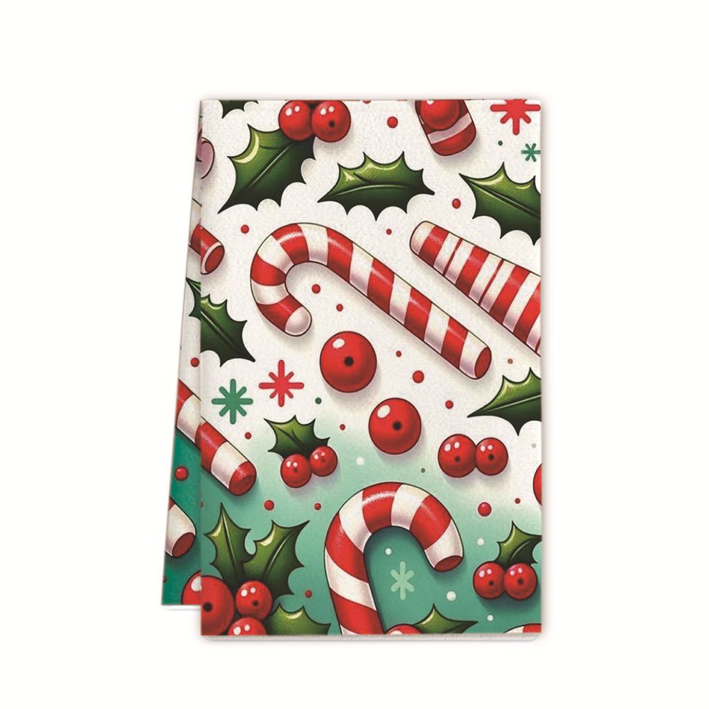 Рождественское полотенце 2025 новое трансграничное полотенце из микрофибры с принтом кухонное полотенце праздничное украшение