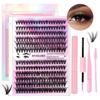 240 Tufts 3040D Single Tufts False Eyelashes 10-14Mmdiy Segmented Multi-Hair Natural Thick Eyelashes