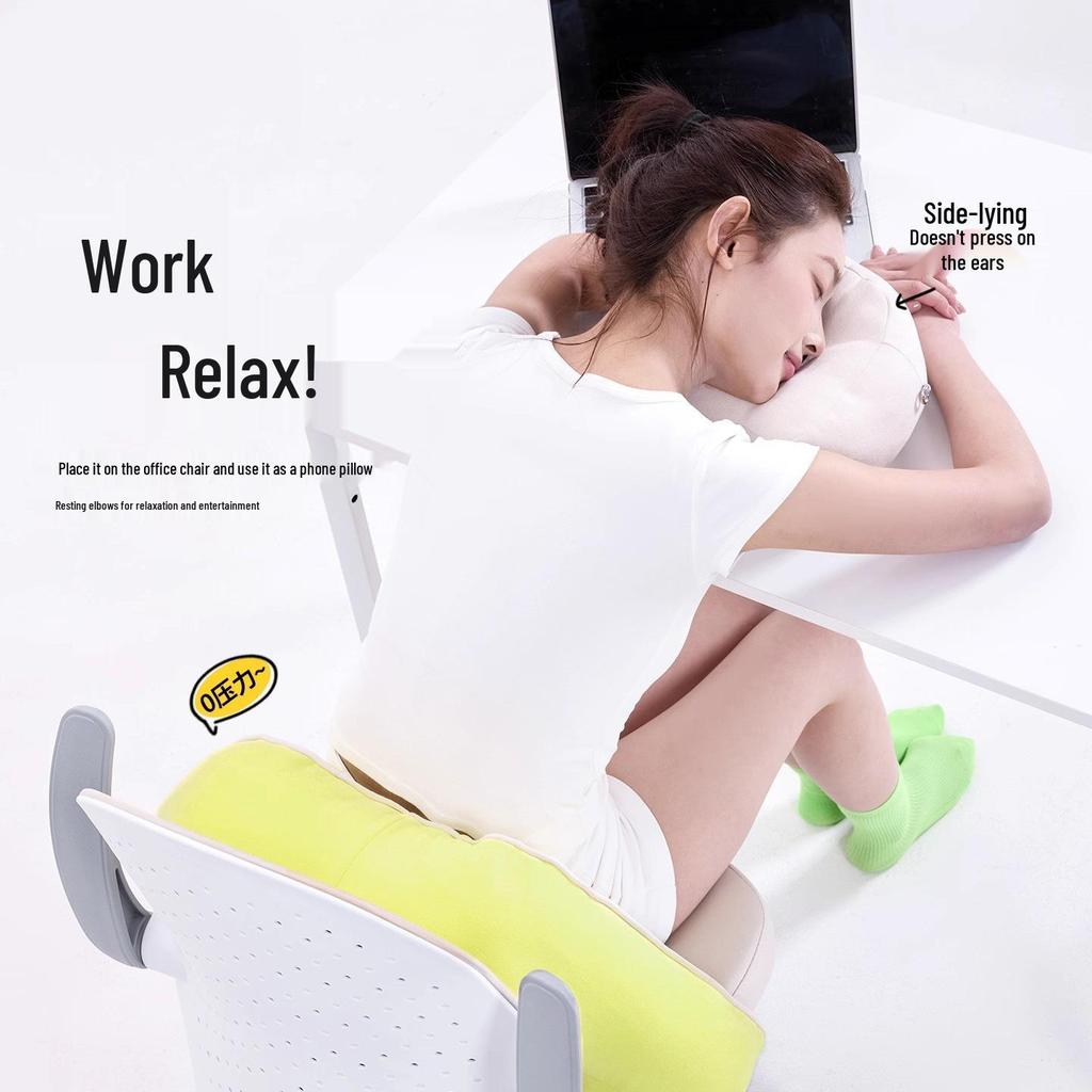 Ergonomic Lumbar Support Pillow for Office Chair and Workstation - for Sitting or Lying Down