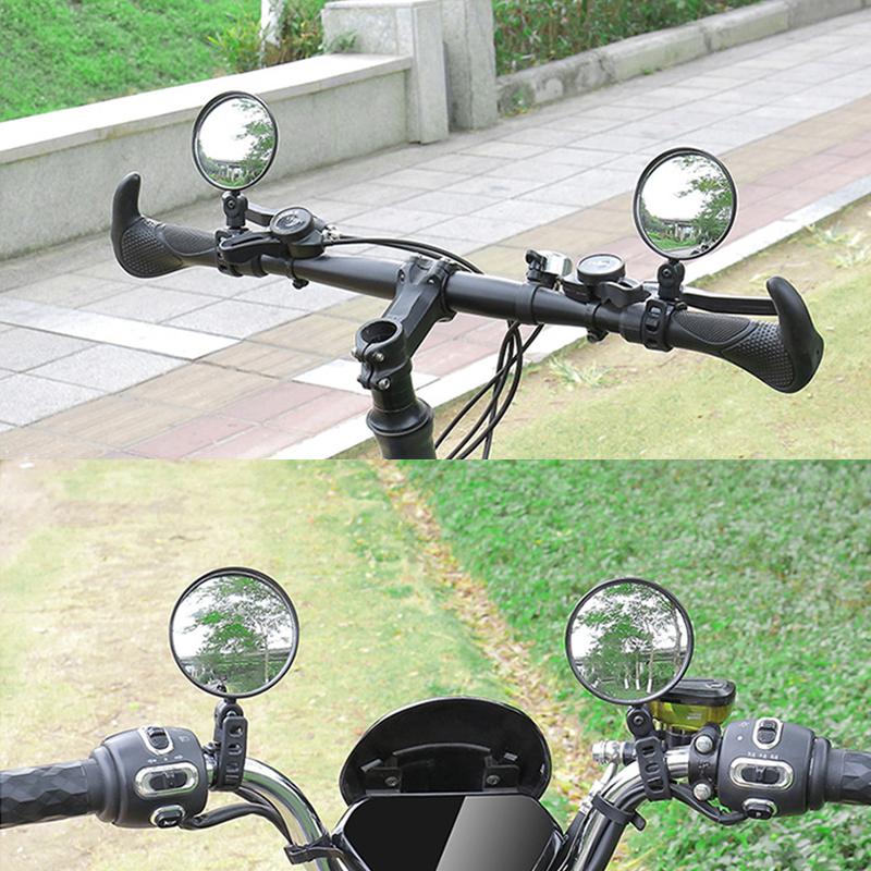 Универсальное мотоциклетное зеркало заднего вида на руль для велосипеда, регулируемое с вращением на 360 градусов, для езды на велосипеде