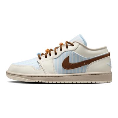 Air Jordan 1 Low Винтажные Баскетбольные Кроссовки Женские Бело-Синие IR7553-422