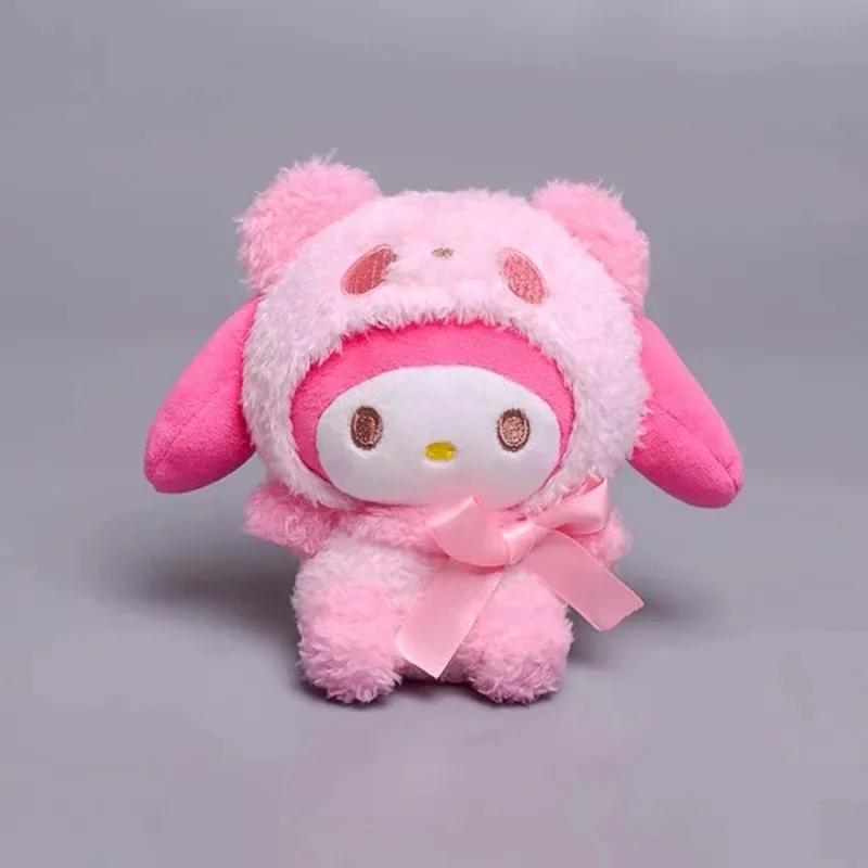 #Kawaii Sanrio Keychain Plush Anime Kuromi Doll Keyring Hello Kitty Plushie Cinnamoroll KeyChains Bag Pendant Toy#