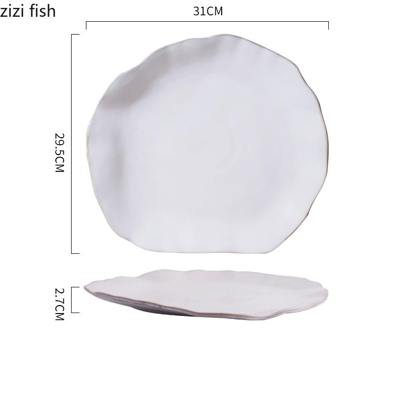 Керамическая тарелка, столовая посуда в форме миски для супа, тарелки для пасты, стейков, бытовые блюда для суши, салатницы, закуски, десерты, противни для выпечки