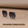 Fashion and High-end Large Frame Square Polarized Sunglasses Men's and Women's Trendy UV Resistant Glasses UV400 Shades Eyewear