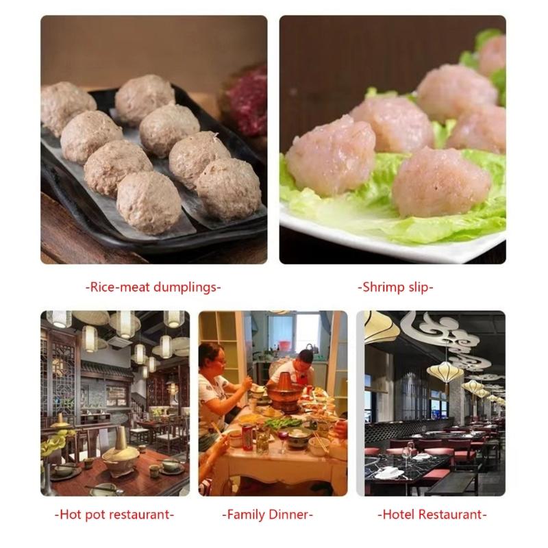 3-link Kitchen Meatball Maker Meat Baller Spoon with Cutter DIY Meatball