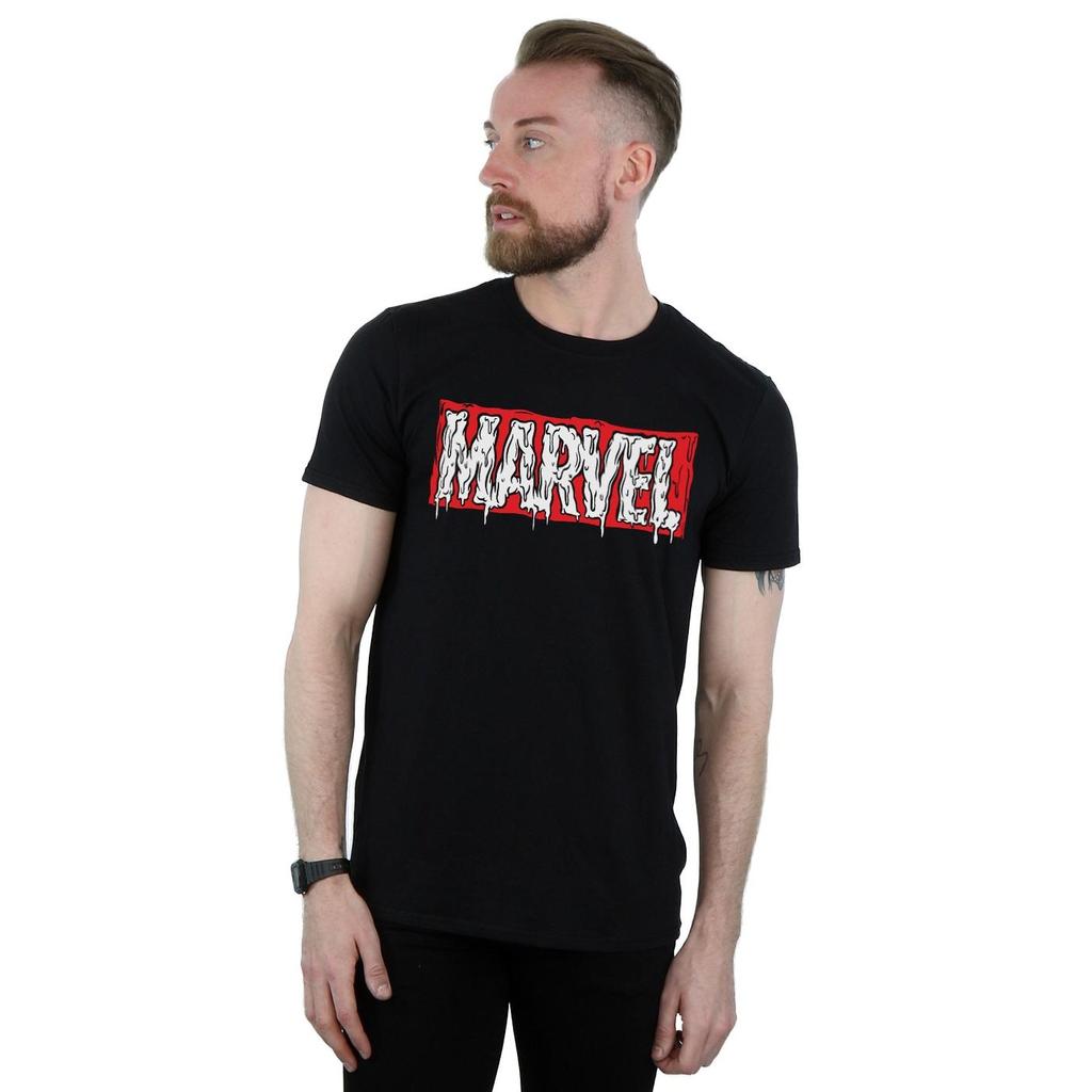 Marvel Mens Drip Logo T-Shirt