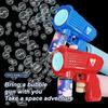 10 Hole Handheld Fully Automatic Gatling Children's Bubble Blowing Gun Bubble Machine Without Battery and Bubble Water