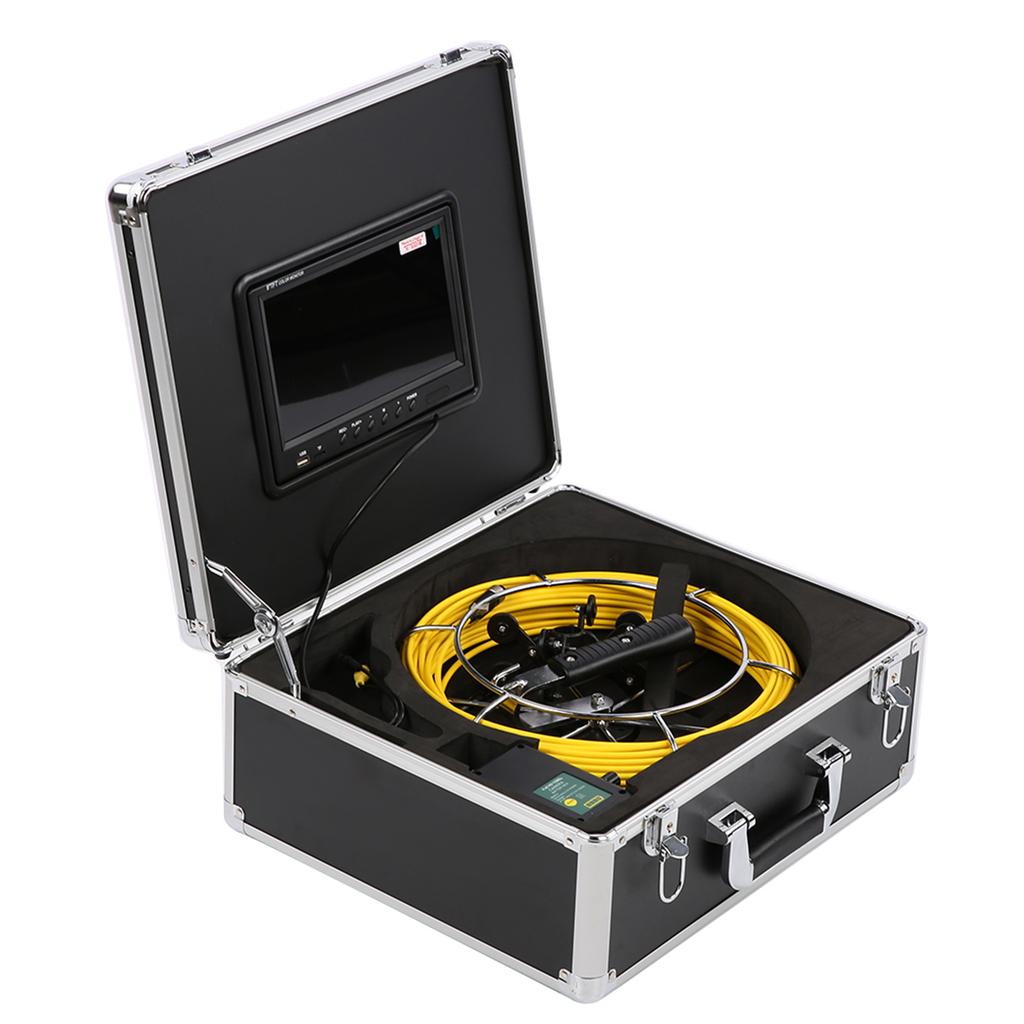 9in Display DVR 1080P Dual Camera IP68 Waterproof Underground Pipe Inspection with 98.4ft Cable